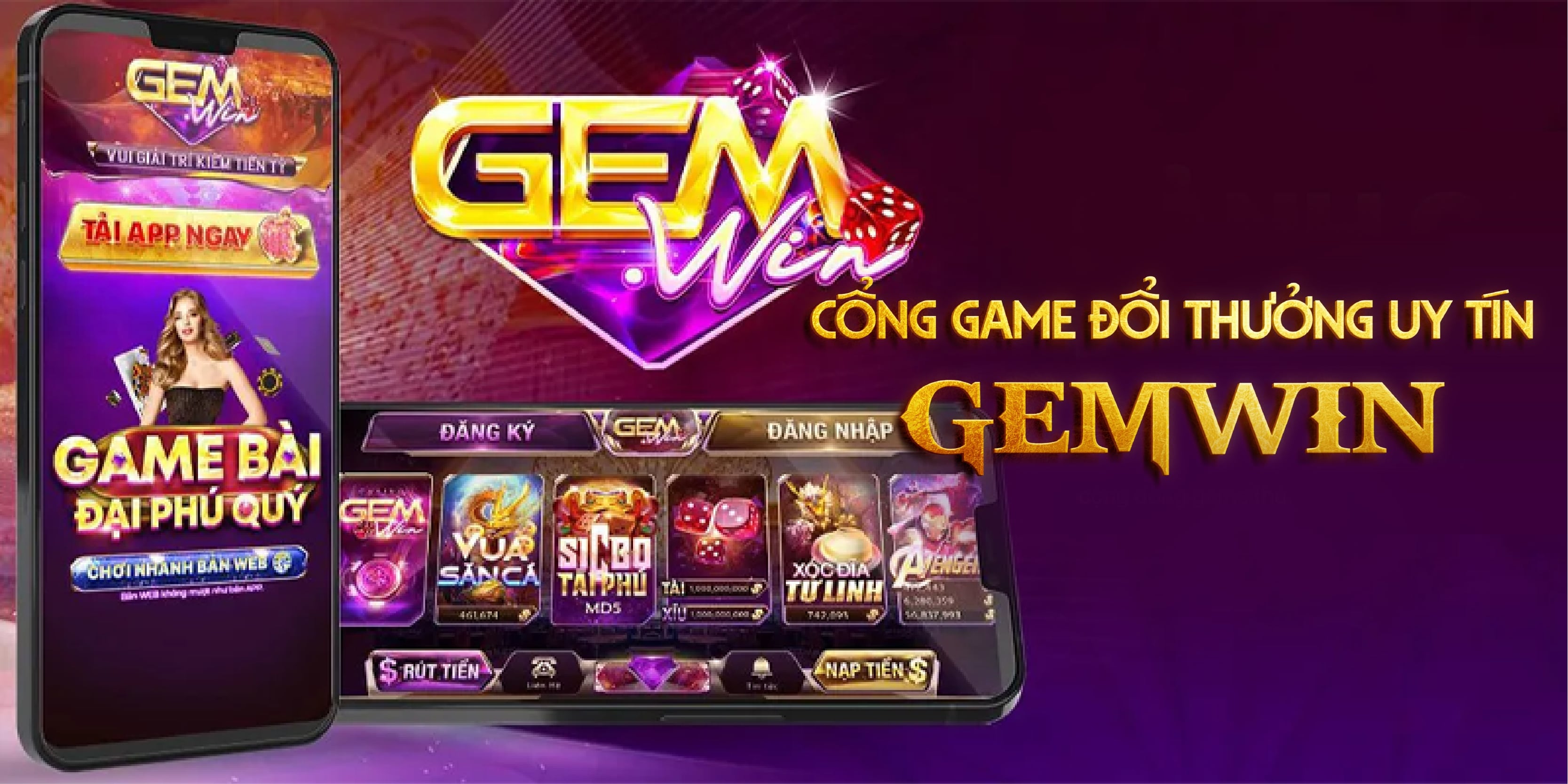 Cổng game đổi thưởng uy tín Gemwin - Link tải Gemwin Android, iOS uy tín 2024