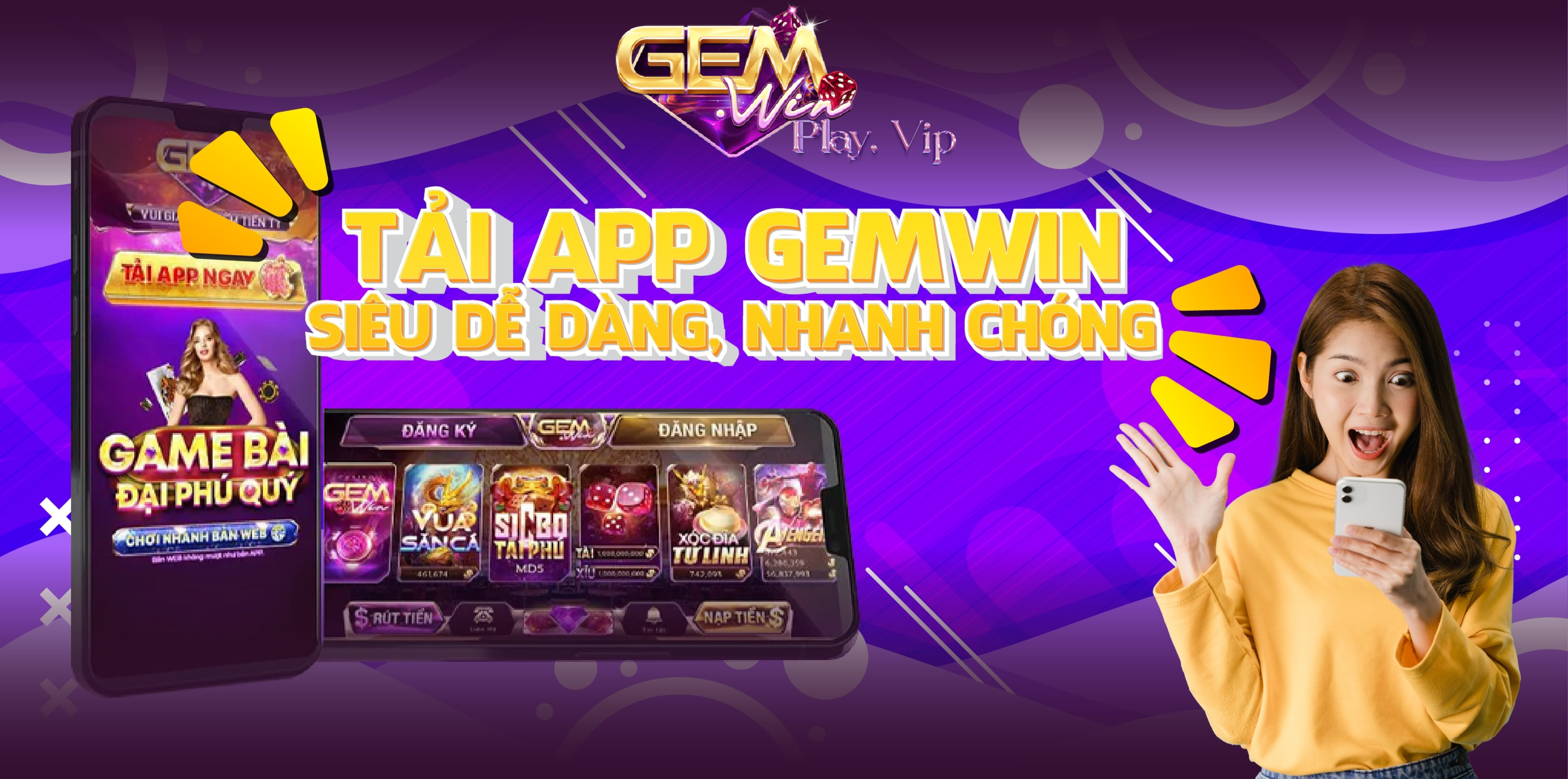 Tải app Gemwin siêu đơn giản - nhanh chóng